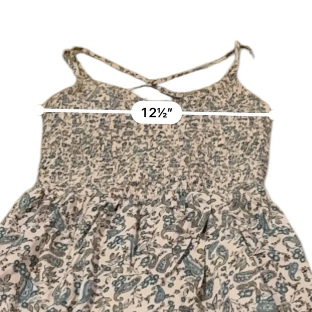 Maurices Cream Pink Blue Floral Print Sleeveless High Low Top Sz XS NEW‎